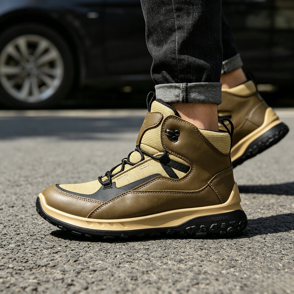 High Top Leather Shoes Men Lux - Streetwear Brand Designs ulasan dan harga