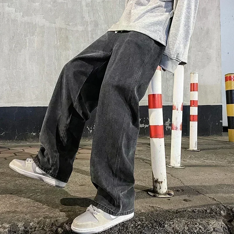 New Streetwear Loose Jeans Men - Streetwear Clothing Brands ulasan dan harga
