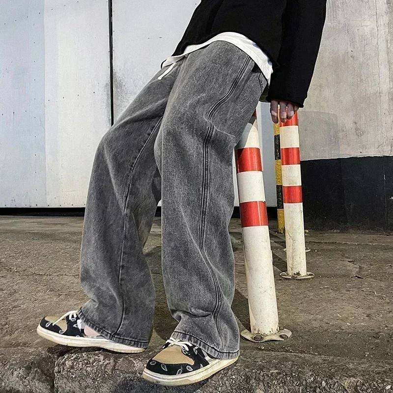 New Streetwear Loose Jeans Men - Streetwear Clothing Brands ulasan dan harga