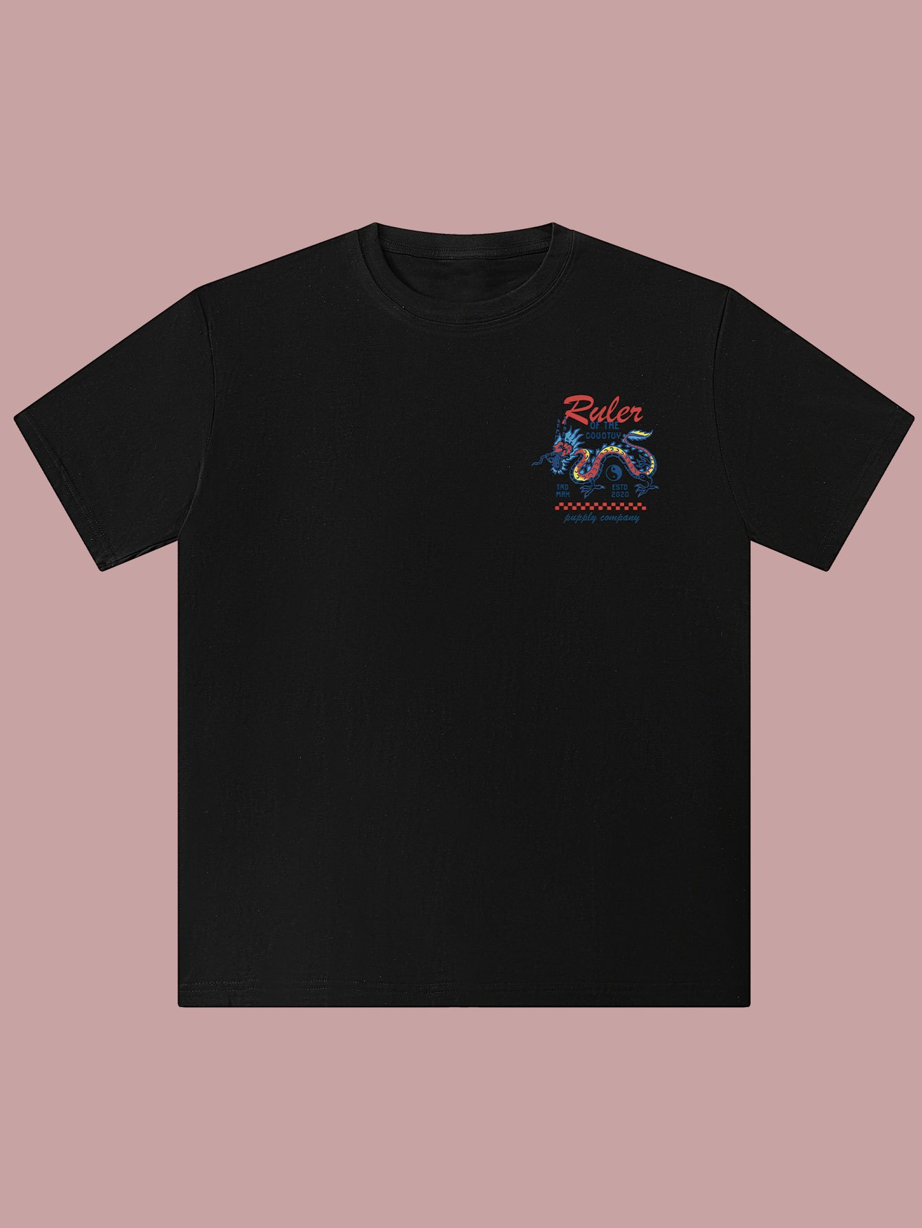 Tai Chi Dragon King Print Tren - Streetwear Brand Top ulasan dan harga