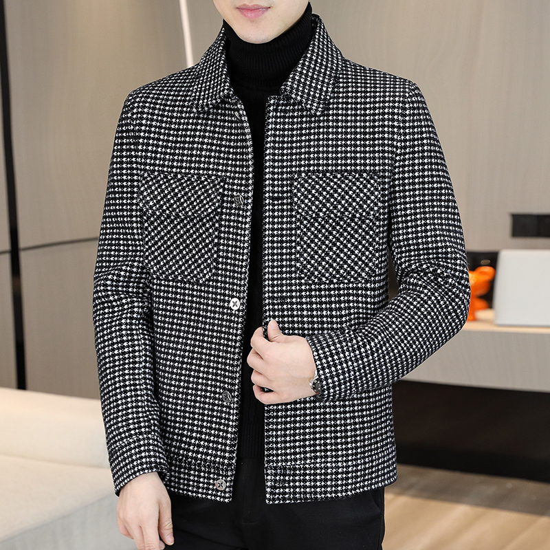 Brand Winter Plaid Woolen Jack - Streetwear Clothing Brands ulasan dan harga