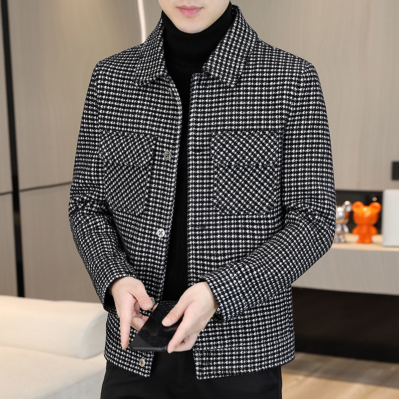 Brand Winter Plaid Woolen Jack - Streetwear Clothing Brands ulasan dan harga